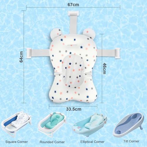 Miniatura 2 de Cojín Para Bañera De Bebé - Asiento Y Almohadilla De Suspensión Para Recién Nacido De 0 A 18 Meses