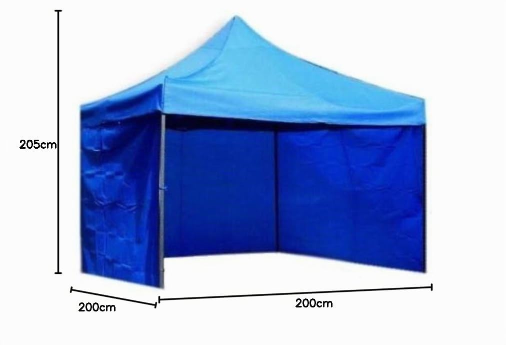 Pavillon Zelt, Faltpavillon, Partyzelt, Grillpavillon mit Rahmen aus Stahl - Marktstand ideal für Märkte, in 60 Sekunden gebaut - für Freien, Garten, Party, Hochzeit - 2x3m - Schwarz