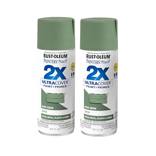 Rust-Oleum Painters Touch 2X Ultra Cover Spray Paint Satin Moss Green