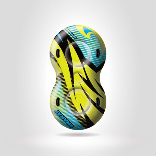 Snow Tube Aufblasbarer mit Schleppleine - Verschleißfestes und Frostsicheres Material, Strapazierfähiger Bezug, Wintersport - 68 IN 2 Person Schlittenrohre für Kinder und Erwachsene