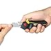 Cat Safety Utility Knife Box Cutter Self-Retracting, Squeeze Handle to Extend, Release to Retract, Lock Open w/Switch, Ergo Handle w/ 3 Safety-Tip Blades That Store Inside - 240071