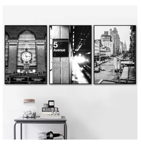 Affiche New York noir et blanc peinture décorative salon 50x70cm