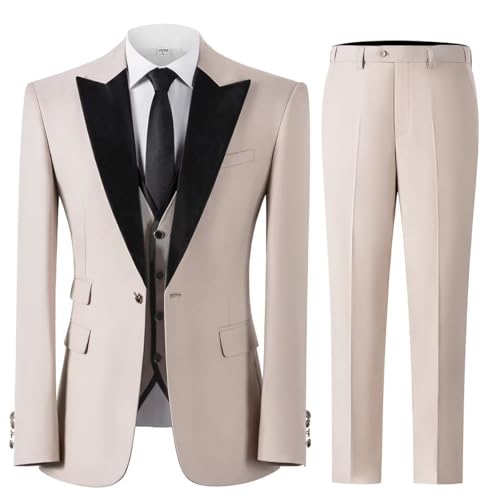 Mens Suit Slim Fit 3 Piece Tuxedo Groom Wedding Suits Prom Blazer Wedding Tuxedos3