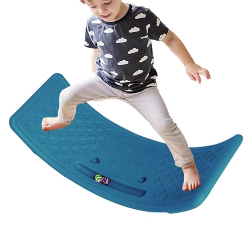 Generic TSCSFAOO1H67E4G1 Wobble Board Toddle,Kids Rocking Seesaw Balance Board,Curved Balance Board Balance Popping Board Workout Balance Training Equipment cover