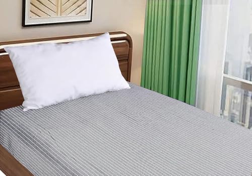 Image of Cotton bedsheet for Single Bed Cover Single bedsheet Soft Cotton Flat Sheet 100% Cotton bedsheet 60 inchx90 inch