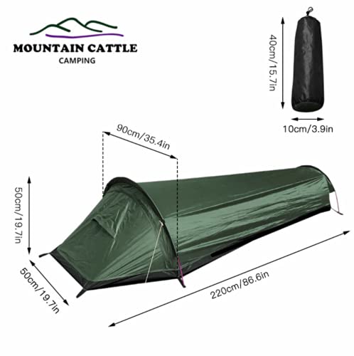 Biwaksack,Trekkingzelt Campingzelt,Persönliches Biwakzelt,Eine Personen Zelt,Tal-Campingzelt, Ultraleichtes… – Bild 4