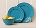Gibson Home Plaza Cafe 12 Piece Dinnerware Set, Turquoise