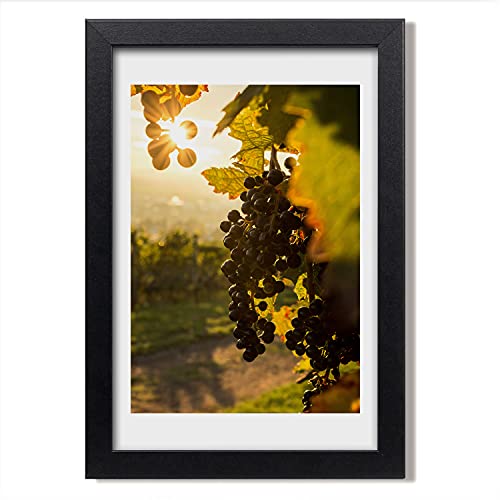 Cadre en bois MDF Tulup 20x30 valorisant affiche de vignoble