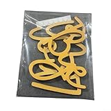 Letras de madera MDF con elegante estilo Art Deco para adornos de álbumes de recortes, decoración de pared y señalización de eventos, habilitación de diseños artísticos personalizados (juego dorado +