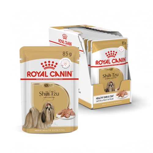 Image of Royal Canin Shih TZU, Adult Dog Food, 85 Grams, Pack of 12, Wet Food, Supports Healthy Skin & Coat & Cardiac Health