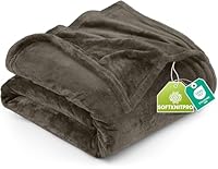 Utopia Bedding Fleece King Blanket, Soft, Cosy 300 GSM Fluffy Blankets For Sofas, Bed, Couches [Brown, 259x228 cm]