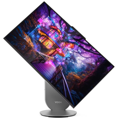 Image of Lenovo Yoga AIO All-in-One with Intel Core Ultra 5 125H Processor, 27 inch 2560x1440 QHD Touchscreen 4 Side Narrow Bezel Display, 16GB LPDDR5X-7467MT RAM, 512GB of SSD, 5MP IR /RGB Camera, and Win 11 Home