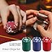 LHTHT Poker Chips with Denominations, Poker Chips Set with Box or Bag, Plastic Learning Counters Disks and Learning Math Counting Chips,Game Night Party Supplies (Box, 100)