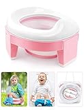 OTTOLIVES Travel Potty Training Seat for Toddler Kids, 3 in 1 Portable Collapsible Toilet Seat with...