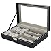 Produktbild NBVCX Home Accessories Watch Boxes for Men Glasses Leather Watch Storage Box Jewelry Display Case 6+3 (Color : Black)