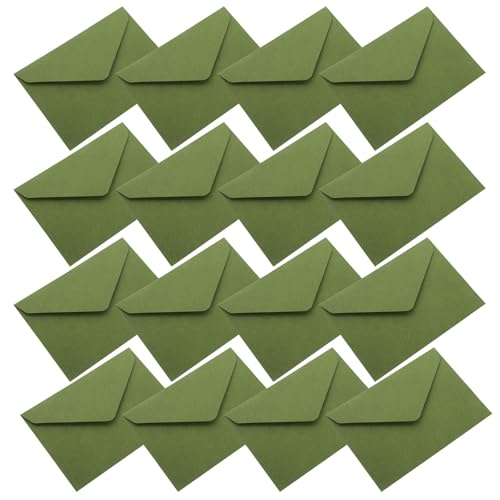 Sobres de cartas vintage para tarjetas de invitación de bodas en papel verde retro