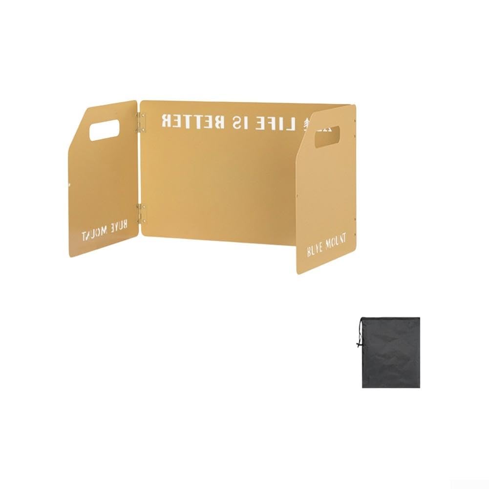 Belnotelt 3-Panel Foldable Camping Windshield, Lightweight