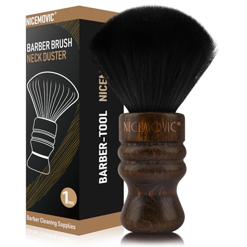 NICEMOVIC Large Barber Neck Duster Brush Professional Barber Accessories Cleaning Supplies Stocking Stuffers for Men Fathers Day Dad Gifts Duster Nylon Brushes Hair Cutting Styling Brush Tool