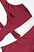 QINSEN Hipsters Sexy Scoop Neck Cropped Top Bandage 2PCS Swimsuit Bikini Sets Wine S