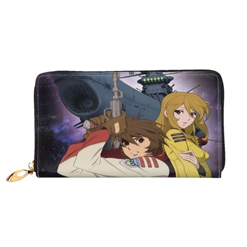 宇宙戦艦ヤマト 多機能長財布 超薄型・軽量 収納しやすい ラウンドファスナー 大容量 スキミング防止