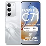realme C71 4G Smartphone 8+256GB, Cigno Bianco, Schermo 6.67 pollici, Refresco a 120 Hz, Caricamento 45W Rapido, Batteria 6000mAh, Fotocamera de 50MP, Powerful 8 Core Processor, IP54