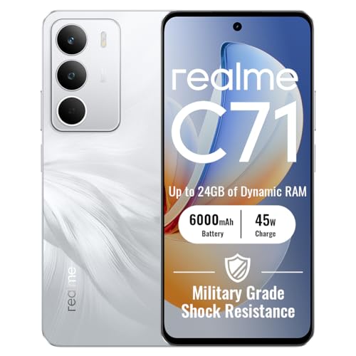 realme C71 4G Smartphone 8+256GB, Cigno Bianco, Schermo 6.67 pollici,