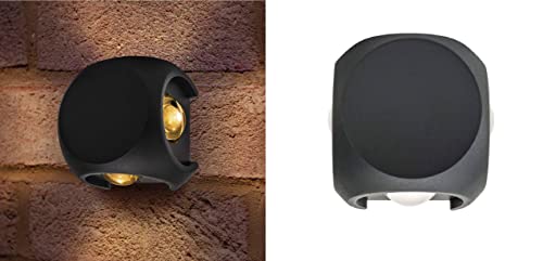 Image of Groeien (Pack of 4 16 Watts LED Square Shape Outdoor Exterior Wall Four Way Left Right UP Down Light (Warm White) (4)