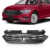 PartsFlow Front Bumper Grille Matte Black For 2019-2020 VW Volkswagen Jetta GLI