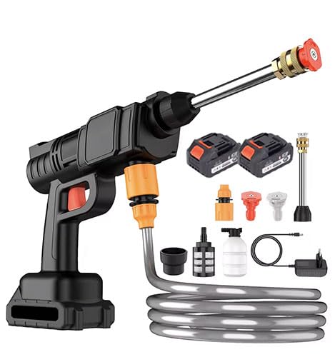 K2 STORE - Idropulitrice Portatile a Batteria 48V 8000mAh Alta Pressione con 2 Batterie Ricaricabili e Comoda Valigetta, Perfetta per Lavaggio Auto, Moto, Pavimenti ed Esterni
