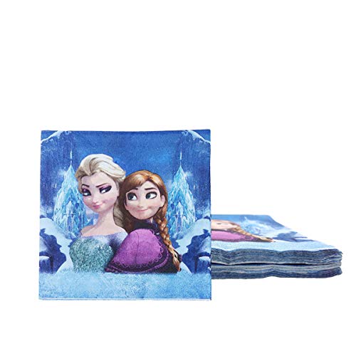 Frozen Theme Party Supplies, 18 Plates, 20 Napkins And 1 Tablecloth, Frozen Party Decoration #TOP3