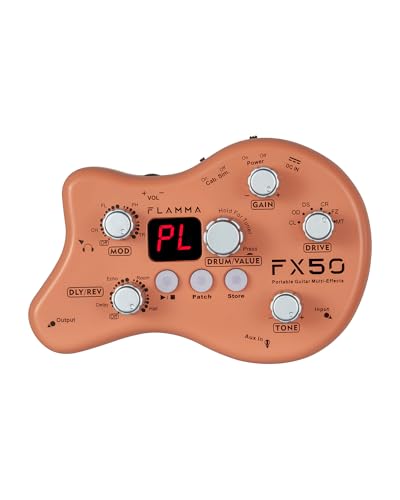 Pédale multi-effets guitare FLAMMA FX50 portable pour s'accorder et jouer sans ampli