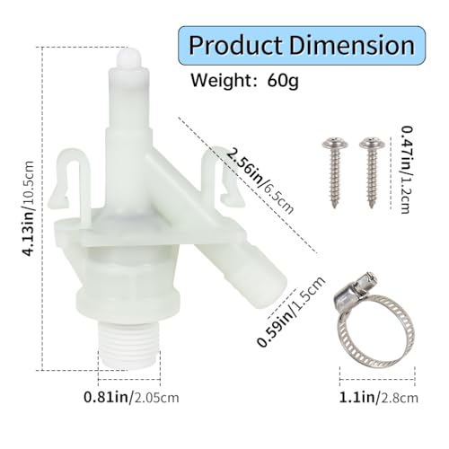 Image of Water Valve Kit for 300 310 320 Series Pedal Flush Sealand Marine Toilet, YM-MTPJ-01