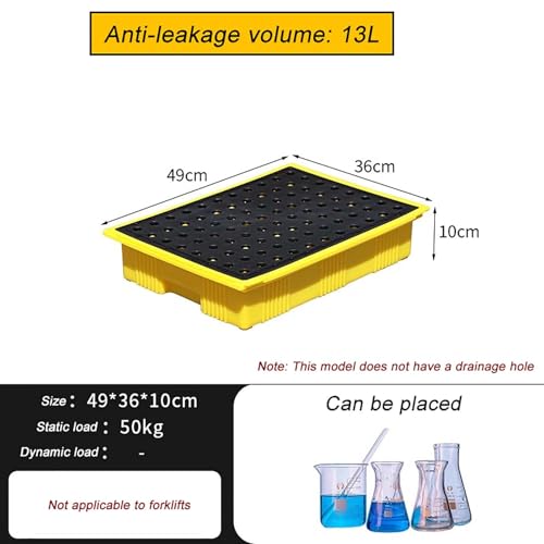 Piattaforma modulare di contenimento delle fuoriuscite con sistema di drenaggio, a prova di perdite e durevole per una gestione efficiente delle fuoriuscite di materiali pericolosi, olio e sostanze