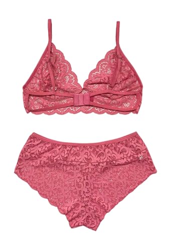Image of Xs and Os Women's Lace Bra Panty Lingerie Set