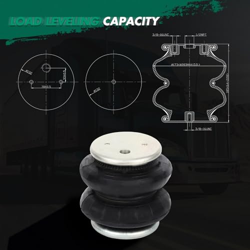 Image of Air Spring Struts Suspension Kits SCITOO Shocks Struts Suspensions replacement 2600 LBS 7.5, Extended Height 9, Closed 2.8 Truck Airmatic kits Universal Air Ride Suspension