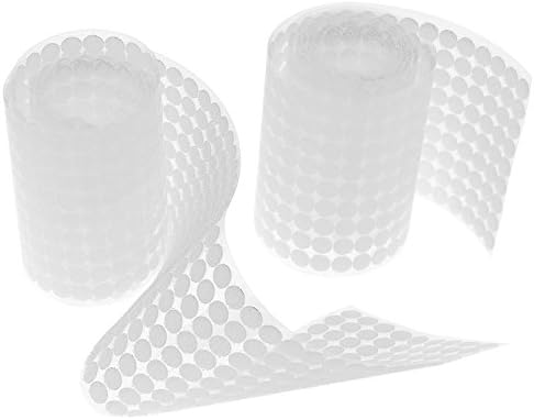 500 Pairs Sticky Back Coins Hook & Loop Double Sided Adhesive Disks Dot Fastener Tape White 10mm