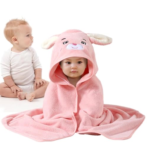 Sillas Toalla de baño con capucha para bebé,Toalla de baño para bebé Animal de dibujos animados - Regalos de ducha de inodoro de forro polar coral absorbente de agua para bebés y niños pequeños