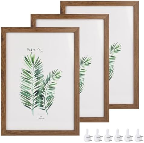 A4 Certificate Picture Frame 3 Pack A4 Solid Wood Picture Frames OAK ...