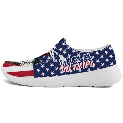 Quorax Loafers for Women Men Red White Blue Slip-on Shoes Patriotic Sneakers Gifts for Men Women2
