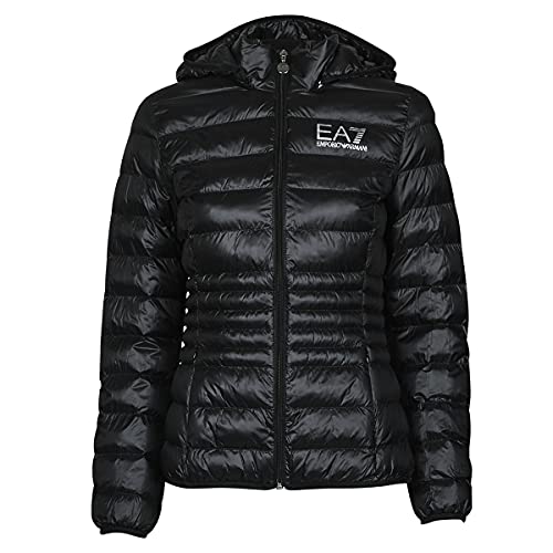 Emporio Armani EA7 Daunenjacke Core Lady mit Kapuze (Schwarz), Schwarz , S