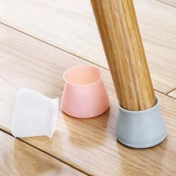 AADCART Silicone Chair Leg Floor Protectors | Rubber Chair Leg Caps Furniture Protector to Prevent Scratches, Reduce Noise, Anti-Slip Furniture Leg Covers for Chair, Stool Table(Multi-Color) (4) 2