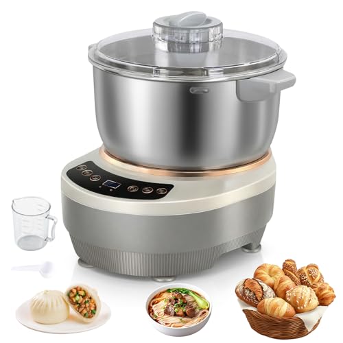 YUZINO 7L Großraum Teigmaschine 200W Edelstahl Pizzateig Maschine aus 304er Edelstahl zum Backen Teigknetmaschine mit thermostatischer Gärfunktion (2538 C) Teigknetmaschine für das Backen zu Hau