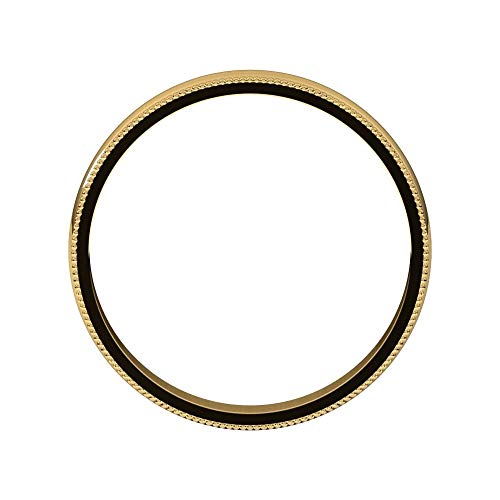 Milgrain Domed Wedding Band Beveled Edge Solid 925 Sterling Silver Real 10k 14k 18k Yellow Rose White Gold OR Platinum Ring Thin Light Classic Stepped 2mm 4mm 6mm 8mm2