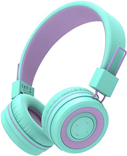iClever Kids Bluetooth Headphones, Kids Wireless Headphones with MIC, Volume Limited, Bluetooth 5.0 & Stereo Sound, Foldable, Adjustable Headband, Childrens Headphones for School/Travel