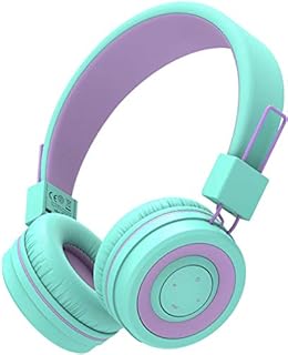 iClever Kids Bluetooth Headphones, Kids Wireless Headphones with MIC, Volume Limited, Bluetooth 5.0 & Stereo Sound, Foldable, Adjustable Headband, Childrens Headphones for School/Travel