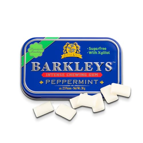 Barkleys Sugar Free Peppermint Gum, Xylitol Chewing Gum- Healthy Breath Refreshing & Long-lasting Flavor- Sugar Free -Mint Gum, Keto, Vegan-1 Pack (30g, ca. 22 pieces) - image 1