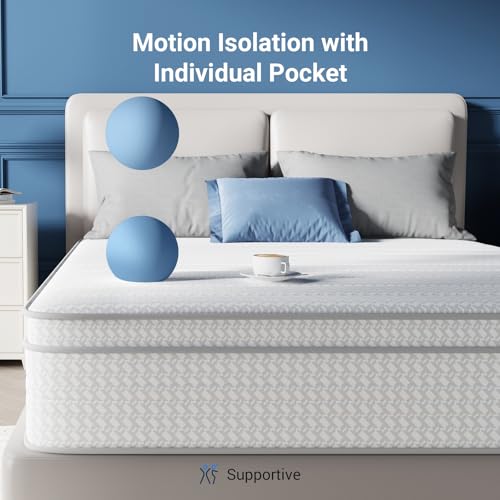Avenco Full Size Mattress 12 Inch in a Box, Medium Plush Full Mattresses with Pocket Spring Smarts Coil Hybrid Colchones for Pressure Relief, CertiPUR-US Certified - Image 7