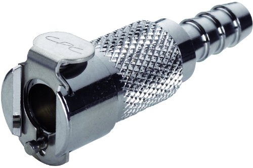 Colder LCD17004 Chrome Plated Brass Tube Fitting, Coupler, Shutoff, In-Line, 1/4
