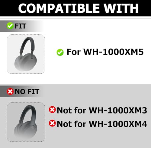 Set de 3 fundas para Sony WH-1000XM5 - Cubierta de almohadilla para oídos, cubierta para diadema y funda para auriculares en silicona suave (Azul) miniatura 2