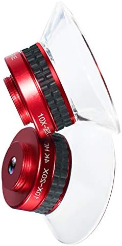 Cell Phone Camera Lens, 20X & 10X Super Macro Lens, HD Smartphone Lens for iPhone, Samsung, Android, Micro World (Red)